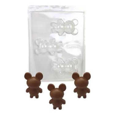 Imagem de Forma 3 Partes Com Silicone P/molde Chocolate Ursinho Fofo - NoBrand