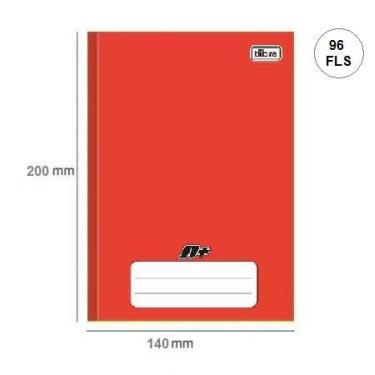 Imagem de Caderno 1/4 Brochura Linha C/D 96 Fls Vermelho - Tilibra, Vermelho
