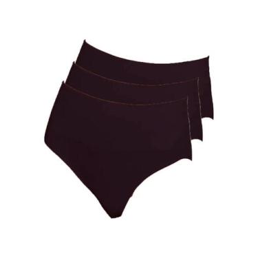 Imagem de Kit com 3 Calcinhas Alta Hope 33110, Preto, EG