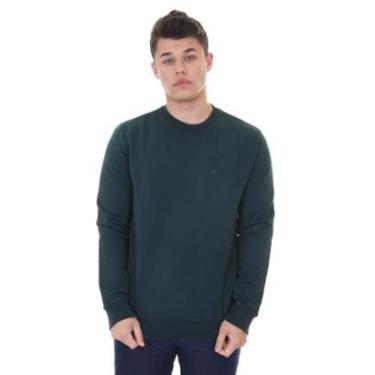 Imagem de Moletom Ellus Masculino Crewneck Regular Basic Verde Escuro-Masculino