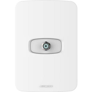 Imagem de Tomada Coaxial Tv/vídeo com 1 Placa 4X2 Gracia Maxx Alumbra Branco
