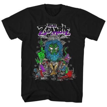 Imagem de Rob Zombie T Shirt Baphomet Cartoon Rob Zombie Shirt - Rockinstone