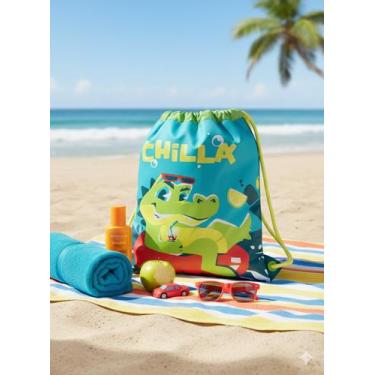 Imagem de Mochila Puket Saquinho Jacaré Relax Azul Marinho Menino