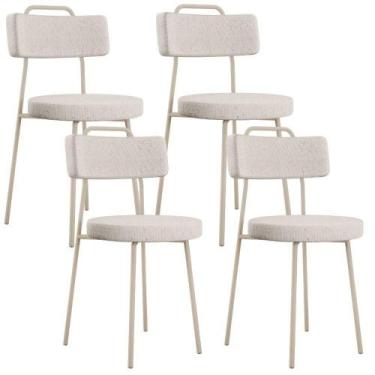 Imagem de Kit 04 Cadeiras Decorativas Estofada Sala Jantar Barcelona Arena L02 L