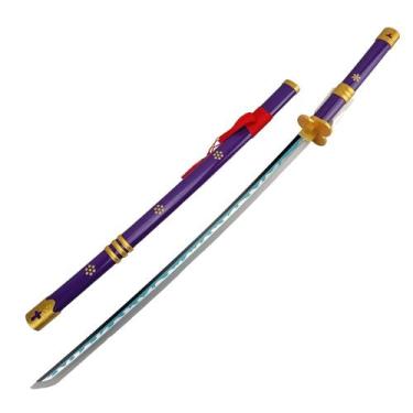 Imagem de Katana De Led Recarregável Enma Roxa Zoro One Piece - Tenda Medieval