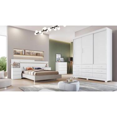 Imagem de Guarda Roupa Solteiro 3 Portas 9 Gav - Buriti Novo Horizonte - Móveis 