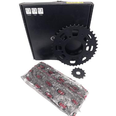 Imagem de Kit Relacao Vaz Transmissao Completo Honda Cb250f Twister 2016 Em Diante H04011x