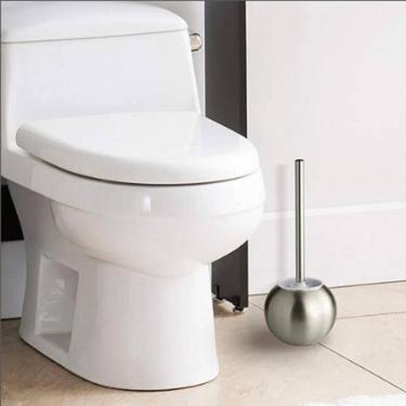 Imagem de Escova De Vaso Sanitário Limpador Inox Linha Luxo Bola