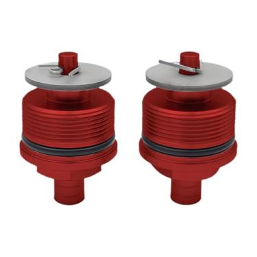 Imagem de NITAGO 2x Parafusos de Amortecedor Dianteiro Tampa de Cobertura para Hastes de Amortecedor Dianteiro de 37mm Substituição de Motocicleta para 250 CBR250 MC22, Vermelho