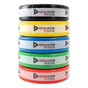 Imagem de Azul Fio 6Mm Cabo Flexível Rolo Com 100 Metros Elétrico 750V