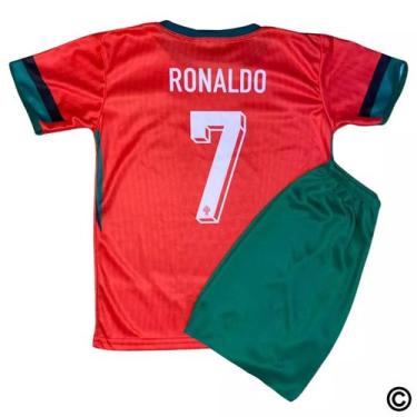 Imagem de Kit Camisa Shorts Infantil Futebol Jogo Treino Tecido Leve Confortável