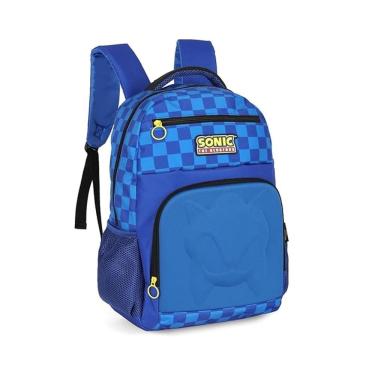 Imagem de Mochila de Costas Escolar Sonic Azul Luxcel