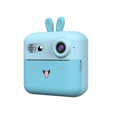 Imagem de Câmera De Impressão Instantânea Para Crianças Vídeo Fotografia Digital Fotográfica Toy Mini Impressora Térmica Boy Girls (azul)