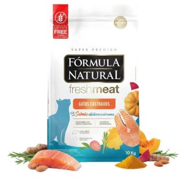 Imagem de Fórmula Natural Fresh Meat Gatos Castrados Salmão, 20 Saquinhos de 500