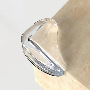 Imagem de Pacote com 10 protetores de canto com adesivo, protetores de canto transparentes para móveis e amortecedores de segurança para bordas de mesa e protetores de cantos afiados