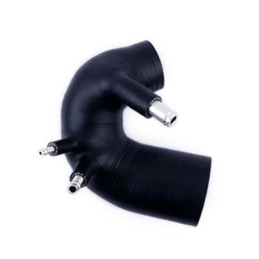 Imagem de XAJINGSU Kit de duto de tubo de mangueira de indução de entrada de ar de silicone para motor Fiat Abarth 500 595 695 T-JET 1,4L Garrett Turbo 1 peça 4 camadas 5,4 mm espessura 11 cores (preto fosco)