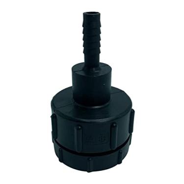 Imagem de Adaptador de conector de tanque IBC preto 62 mm de diâmetro | Material polipropileno PP | Serve para vários barris | para barris Shuchi e coreano | Conecta com segurança - Preto, 12 mm