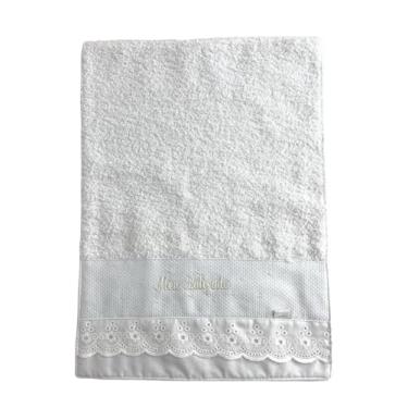 Imagem de Biramar Baby Toalhinha Para Bebê Felpuda Meu Batizado Branco Branco