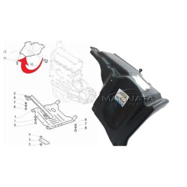 Imagem de Proteção Plástica Lateral Inferior Polia Motor Punto - Fiat