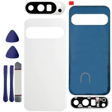 Imagem de Substituição de vidro traseiro para Pixel 9 Pro para Google Pixel 9 Pro 5G Capa traseira de vidro com fita pré-instalada e lente de câmera + ferramentas (porcelana)