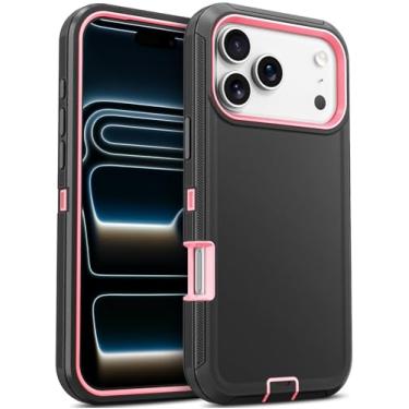 Imagem de Jelanry Capa para iPhone 17 Pro Max 5G de 6,9 polegadas, resistente e de camada dupla à prova de choque, proteção à prova de quedas com porta antipoeira armadura de arranhões capa traseira para iPhone
