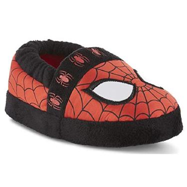 Imagem de Pantufas infantis evasê do Homem-Aranha da Marvel Avengers, Red/Black Web, 9-10 Toddler