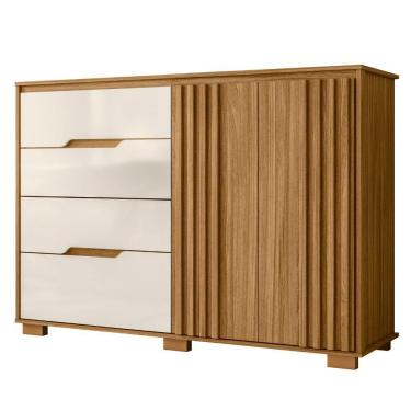 Imagem de Cômoda Texas 2 Portas E 4 Gavetas Freijó Off White Moval