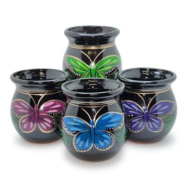 Imagem de FFX Artesania Tazas de Barro con Monarca Canecas de café de argila feitas artesanalmente CADA CANECA ÚNICA Copos de terracota