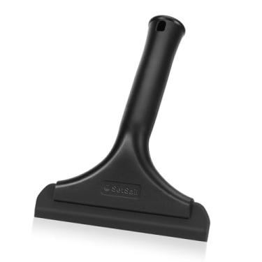 Imagem de SetSail Rodo de chuveiro para portas de vidro, rodo pequeno para porta de vidro de chuveiro, mini rodo de para-brisa de silicone para janela de carro, todo preto