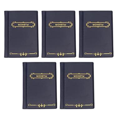 Imagem de Coleção de moedas livro pvc alta transparência porta-moedas álbum armazenamento para colecionadores 5 peças material premium design durável