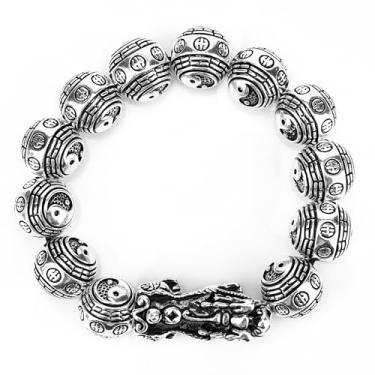 Imagem de Chiorgone Pulseira Feng Shui Pixiu Tai Chi Bugua – Pulseira ajustável com símbolo Bagua para homens e mulheres, atrai riqueza e proteção, joias artesanais Yin Yang