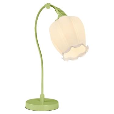 Imagem de LUMINÁRIA DE MESA VERDE LÍRIO,LUZ DE LEITURA MODERNA PARA CRIADO-MUDO E QUARTO(LA1020-Verde)