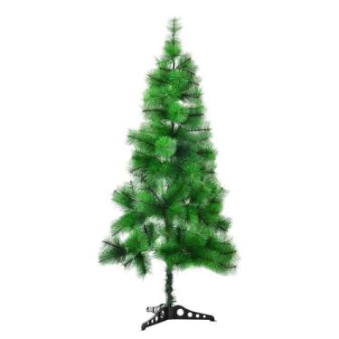 Imagem de Árvore de Natal 120cm com 100 Ramos – Pinheiro Verde Decorativo, Fácil de Montar, Estrutura Resistente e Base Plástica Durável