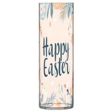 Imagem de Wassud Vaso de Páscoa Feliz para Flores Cilindro Plástico Estilo Casa de Fazenda para Decoração de Quartos Centro de Mesa Decoração de Casa Country Chic Estética