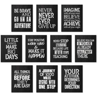 Imagem de Pôster de parede Outus Inspirational Positive Quote x10 com cola