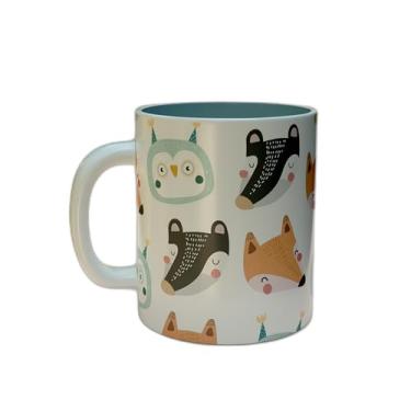 Imagem de Caneca Xícara de Café Porcelana 300ml com Desenho de Coruja