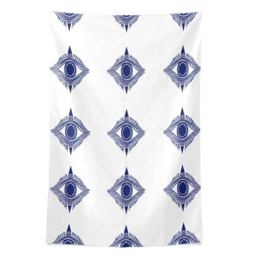 Imagem de STAYTOP Tapeçaria The Eye of Blue Art Tapeçarias de parede para decoração de casa decoração de dormitório sala de estar quarto tapete de parede (90 × 60 pol)