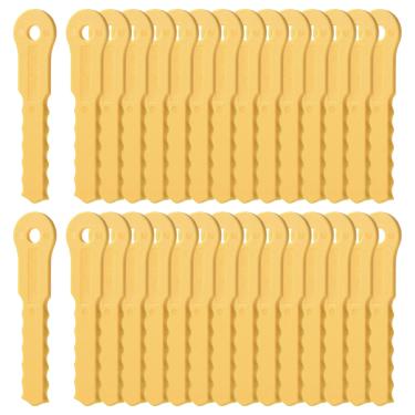 Imagem de Lâminas de substituição de 30 peças de nylon Weed Eater Bladed 70289A Lâminas de substituição compatíveis com Weed Warrior Push-N-Load 3 Blade Trimmer Head e Pivotrim Hybrid 2-N-1 Head