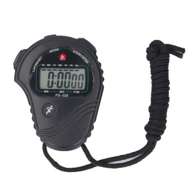 Imagem de Cronômetro esportivo digital à prova d'água, display grande, cronômetro portátil, temporizador para corrida, futebol, treinamento físico, material ABS