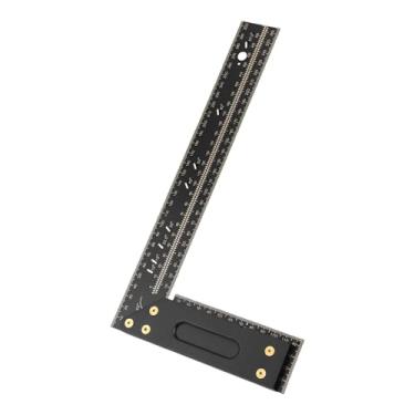 Imagem de AUNMAS Régua Quadrada de Moldura de 11,8 Polegadas, Ferramenta de Layout de Fibra de Vidro Com Marcações Claras para Marcenaria, Localizador de ângulo de Alumínio para Desenho Preciso de Linhas