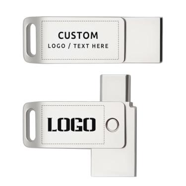 Imagem de Flash Drive OTG personalizado com opção de embalagem, pacote com 50 logotipo personalizado tipo C duplo e unidade USB para promoções de negócios, presentes corporativos, eventos, brindes de marca em