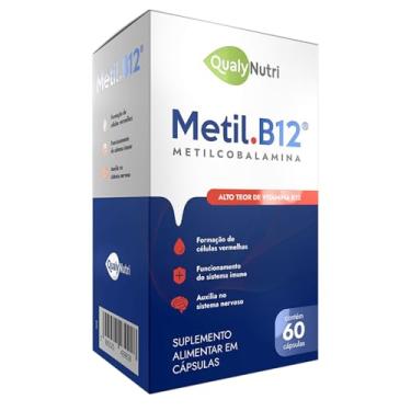 Imagem de Vitamina B12 Metilcobalamina QualyNutri 60 Cápsulas – Suplemento Alimentar