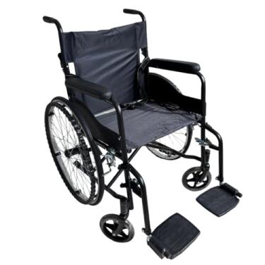 Imagem de Cadeira De Rodas para Idoso Dobrável Resistente Até 130kg BK Preta