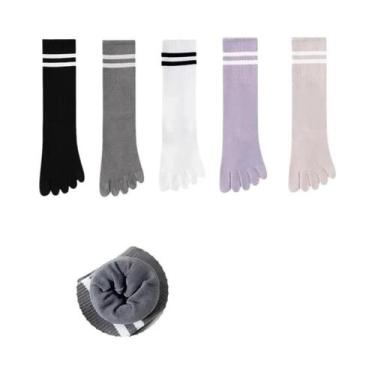 Imagem de Meias Antiderrapantes Femininas De Cinco Dedos Para Yoga E Pilates, 5 