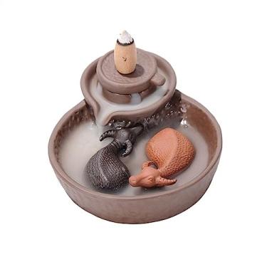 Imagem de porta-vara de incenso Queimador de incenso design criativo artesanal Refluxo Decoração mesa Ornamentos Suporte