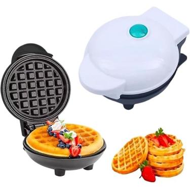 Imagem de Mini Máquina de Waffles Elétrica Portátil Casa Cozinha Waffle Panquecas Automático 110V (Verde)