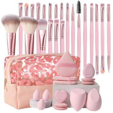 Imagem de Pincéis de maquiagem, kit de maquiagem multifuncional com 37 pincéis de maquiagem, conjunto de pincéis de maquiagem (conjunto de 37 peças)