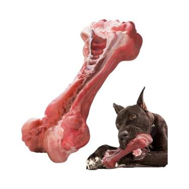 Imagem de Brinquedo Para Cães Durável E Indestrutível Em Forma De Osso De Borrac