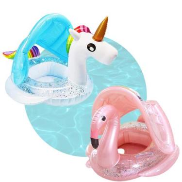 Imagem de Boia Piscina Bebê Infantil Cobertura Proteção Solar Inflável - Lirena 