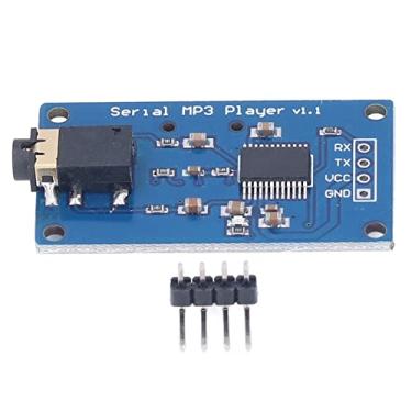 Imagem de EVGATSAUTO Módulo Reprodutor de Mp3, Módulo de Reprodução de Voz, Placa de Som Pcb Mp3 Com Controle Uart, Download Usb Com Cabeçote de Pino para Leonardos Devido